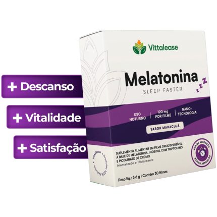 Melatonina Sleep Faster Filme Orodispersível Vittalease